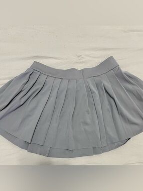 Women's Pleated Mini Skirt in Light Gray